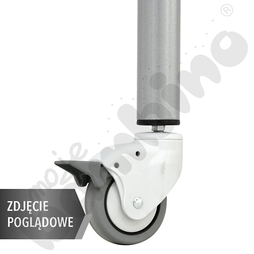 Stół Mila trapezowy 120x70x60x70, buk, zaokrąglony, rozm.1 z 2 kółkami