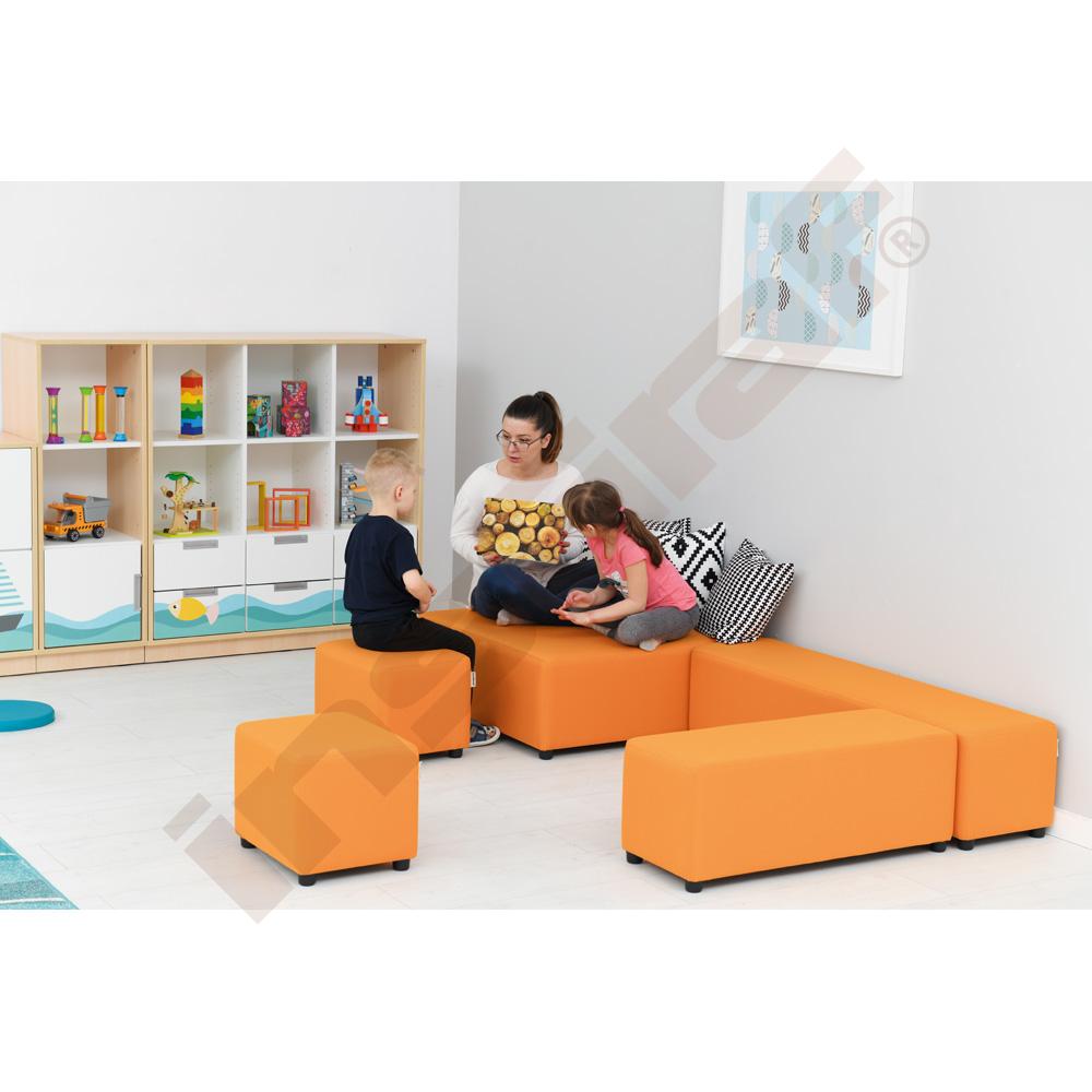 Taburetka Blocco Mini 1-miestna - oranžová