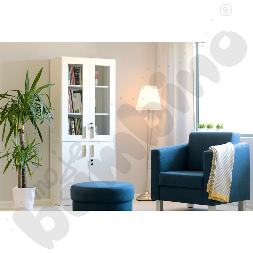 Szafa Expo z witryną 2 biała