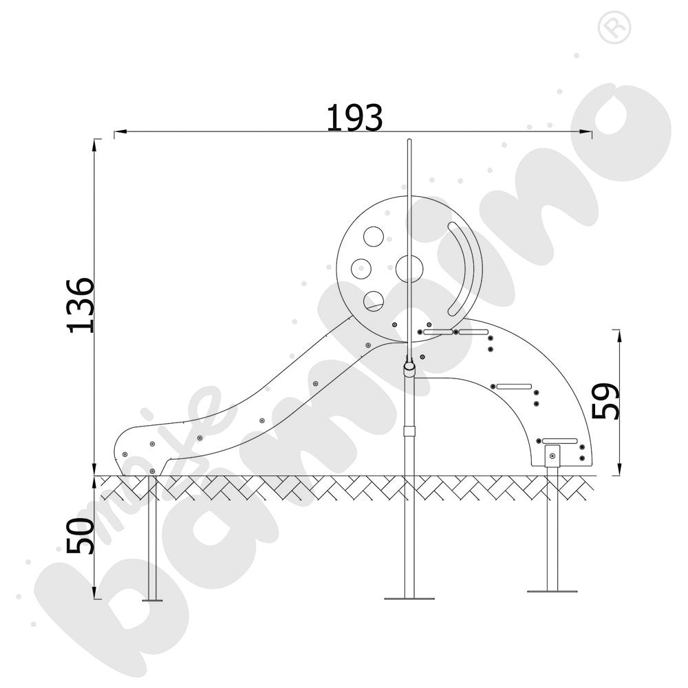 Dino - zjeżdżalnia Mini koła
