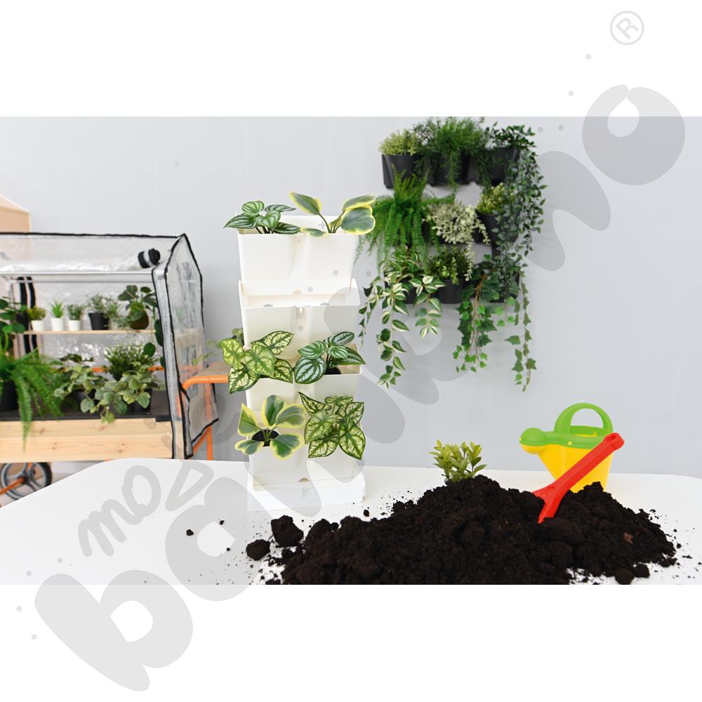 Donice modułowe ścienne na 12 roślin - antracytowe