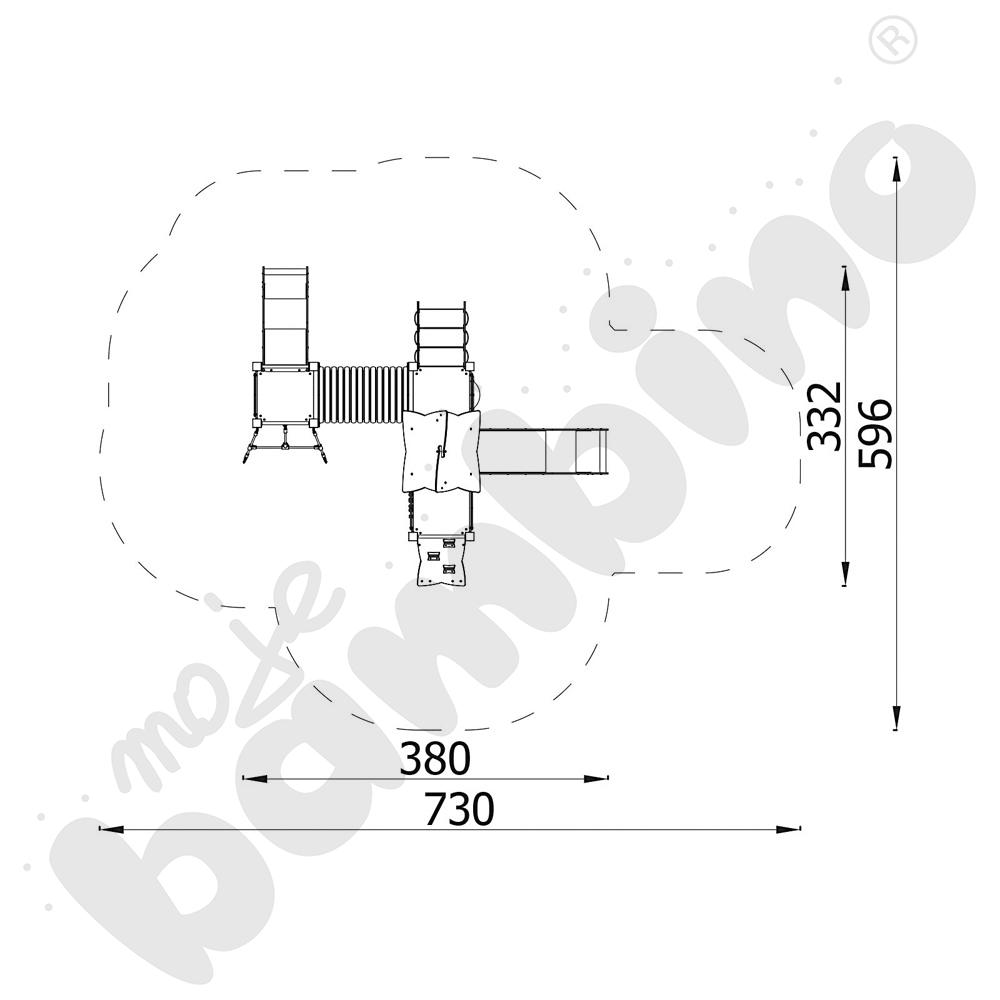 Zestaw Urbi 5, słupy drewniane B