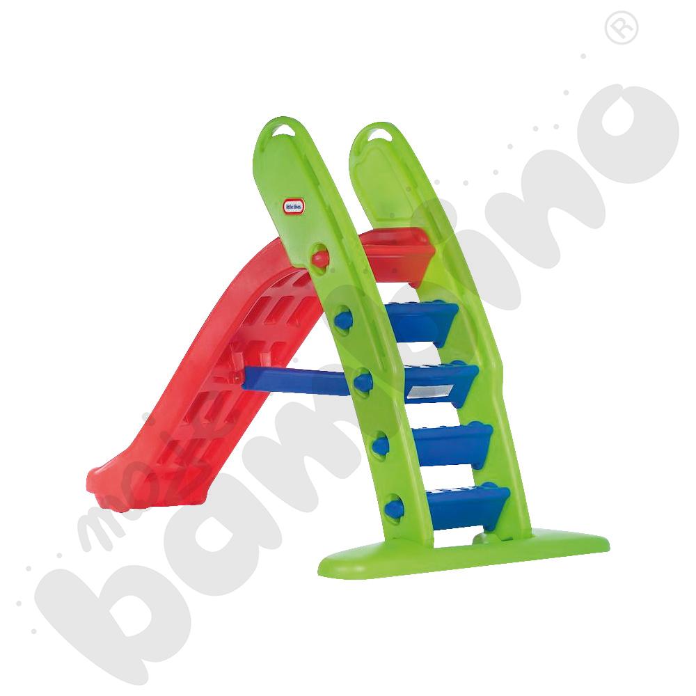 Wielka zjeżdżalnia zielono-czerwona