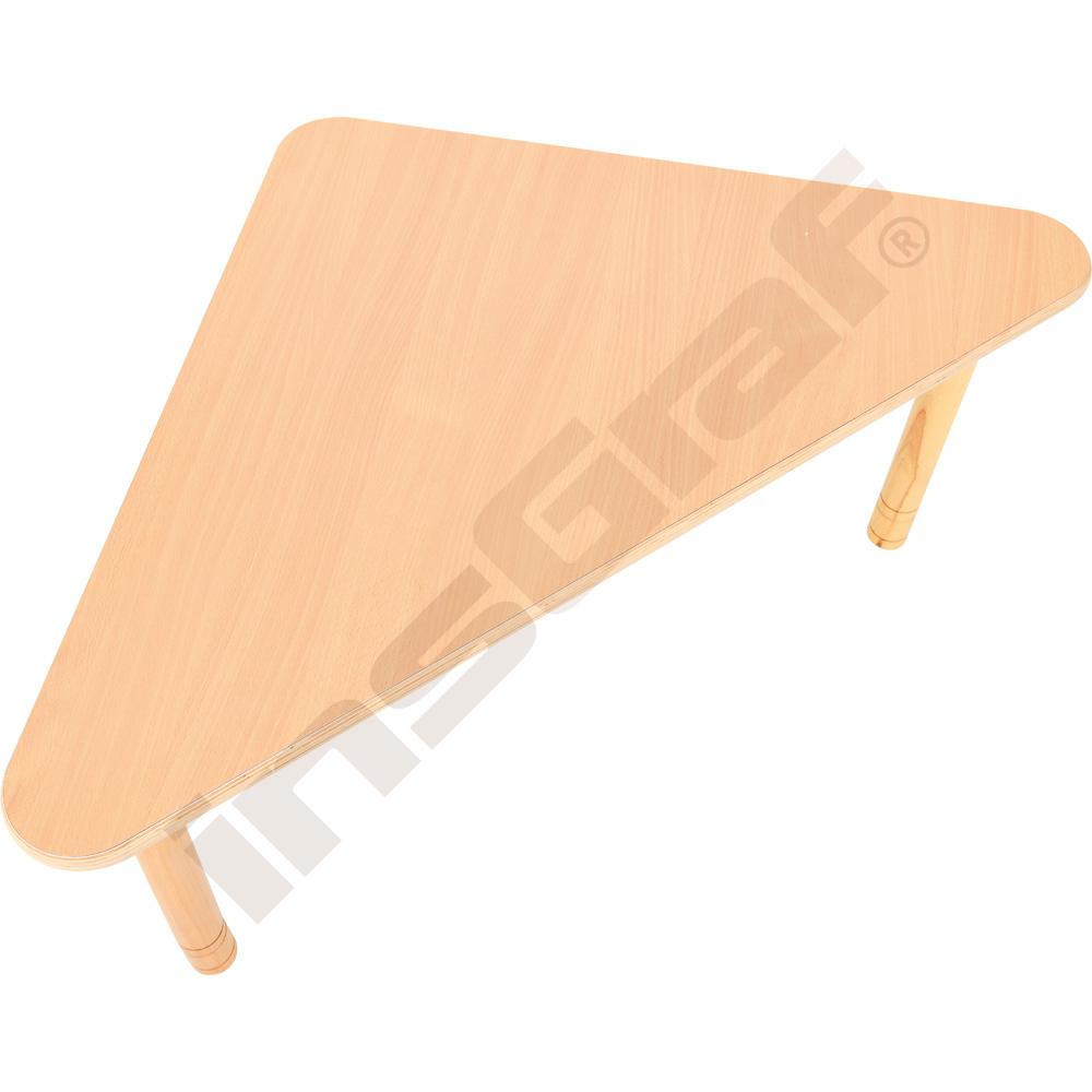 Školský trojuholníkový stôl Flexi, výška 64-76 cm - k stoličkám 38-46 cm (veľ. 4-6) – buk