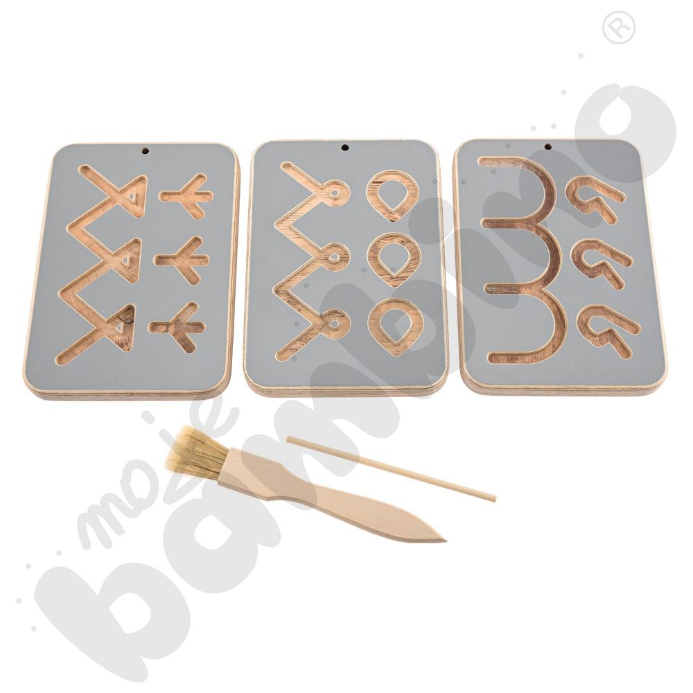 Tablice grafomotoryczne starszaka - szare - MED