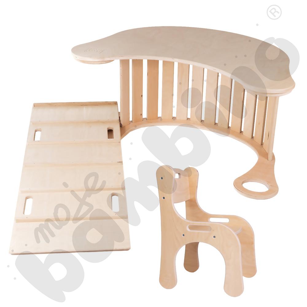 Drewniana drabinka Good Wood - naturalna - MED