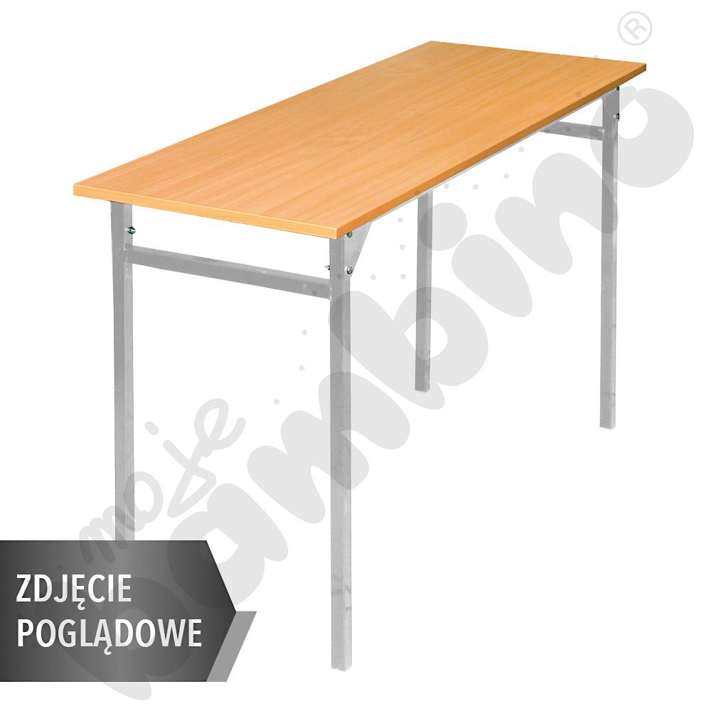 Stół B 130x50 rozm. 3, 2os., stelaż czarny, stopka plastikowa, blat buk, obrzeże ABS, narożniki proste