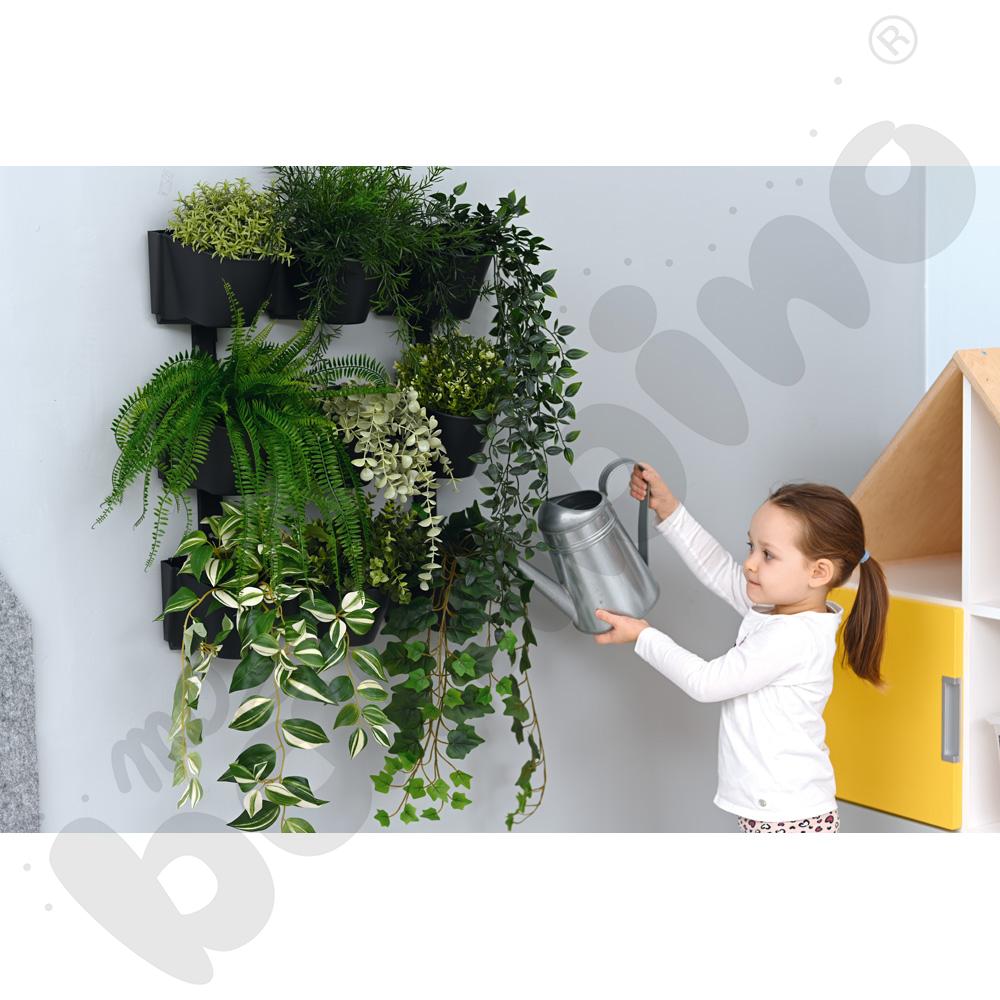 Donice modułowe ścienne na 12 roślin - antracytowe