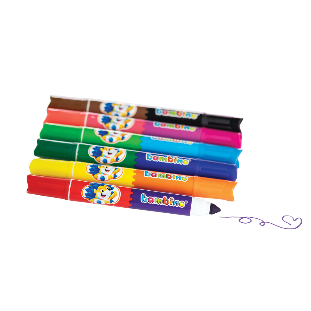 Obojstranné fixky Jumbo BAMBINO, 12 farieb