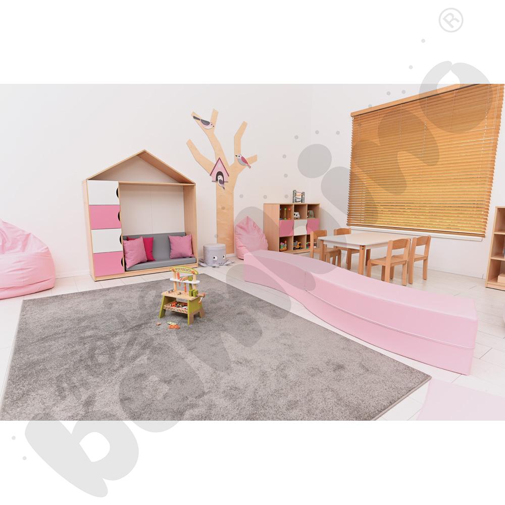 Siedzisko Paolo długie, jasnoróżowy pastel