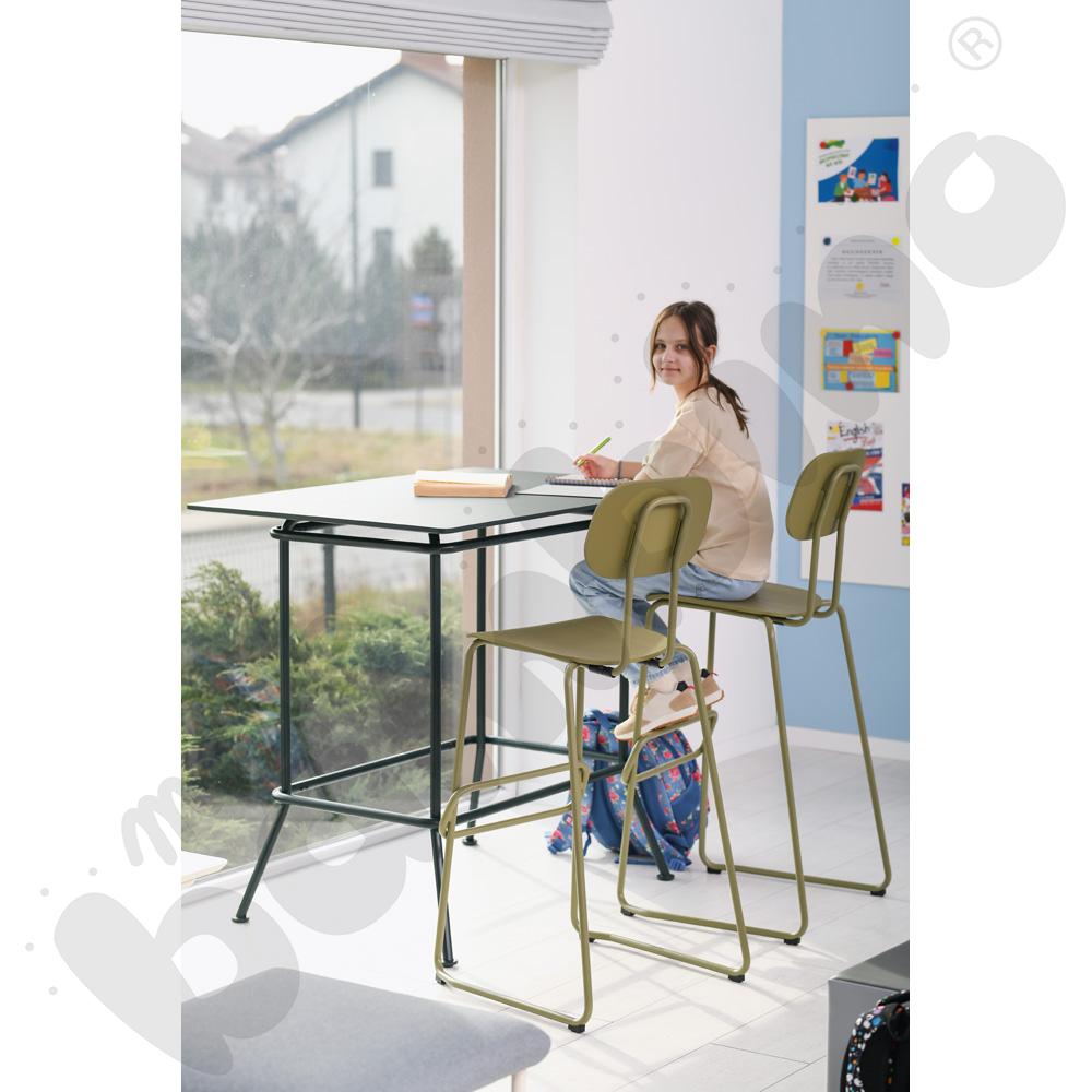 Stół wysoki New School ciemnozielony