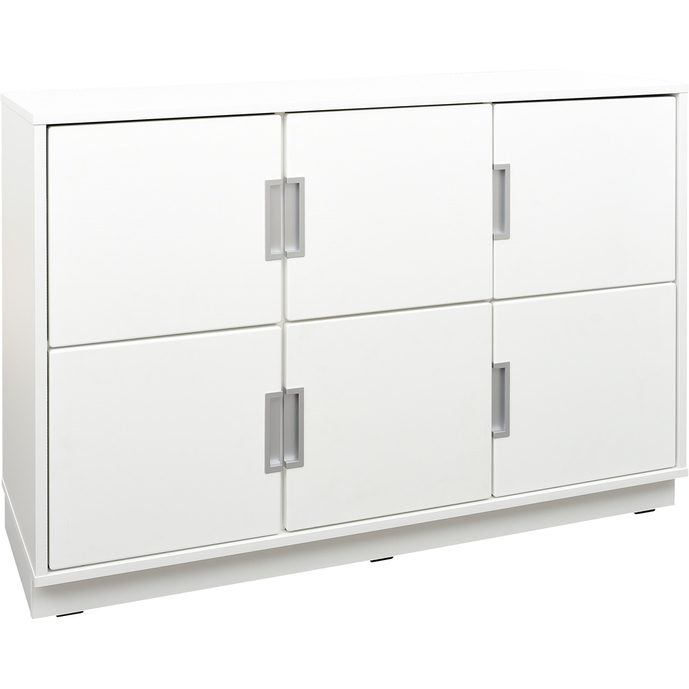 Quadro - regál M s 2 predelmi a policou, biela 