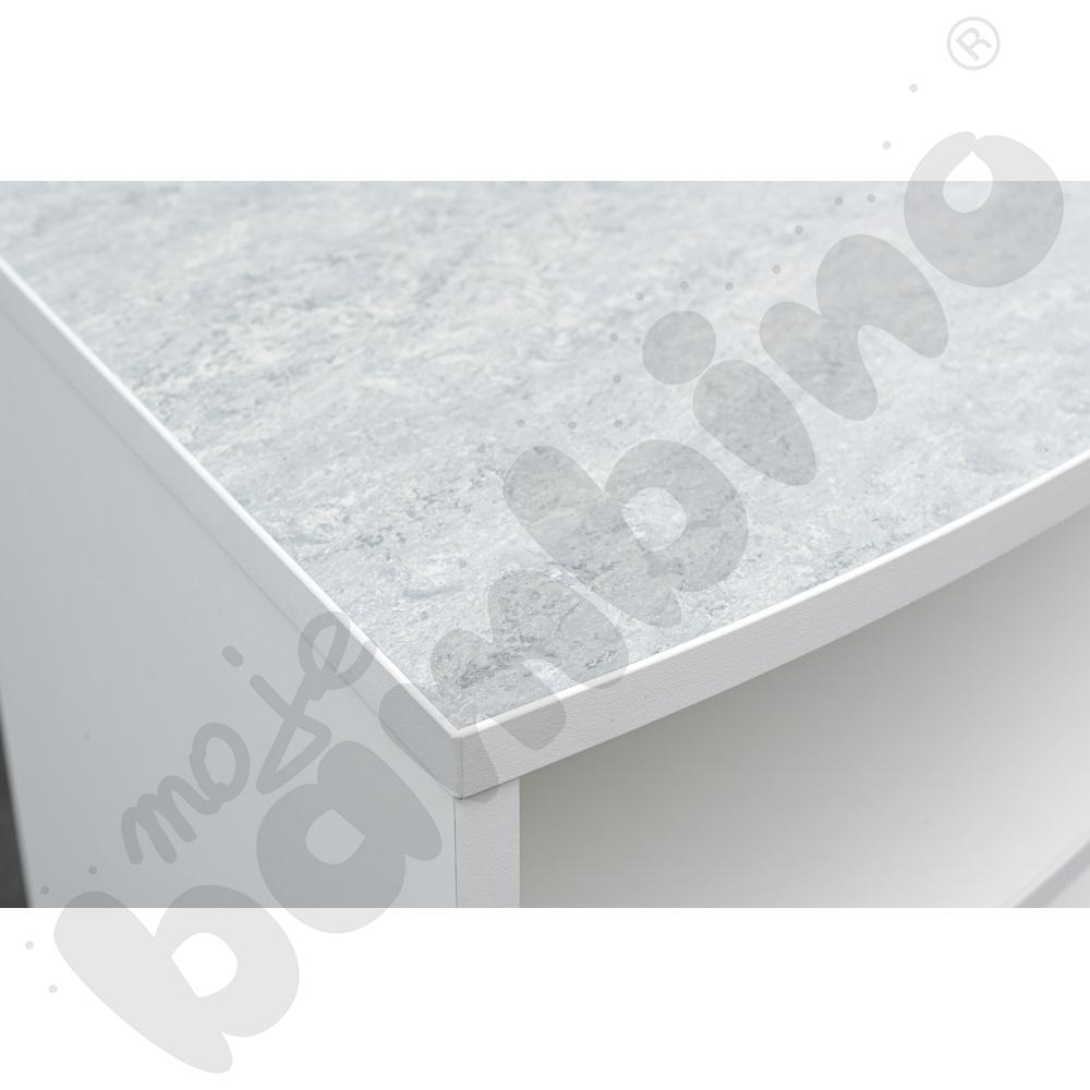 Quadro - ławeczka cicha S na dużą skrzynie, biała