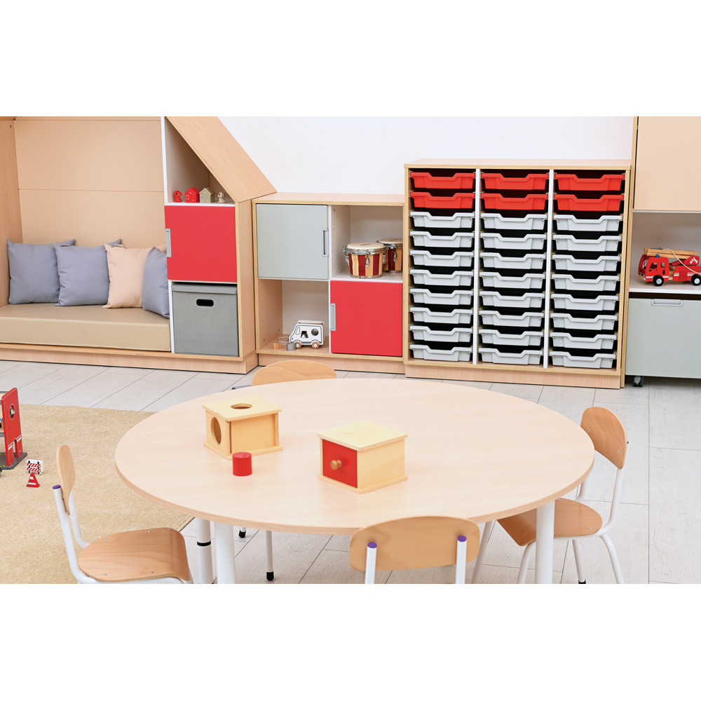 Quadro - skrinka M+ na plastové úložné boxy - s 2 predelmi