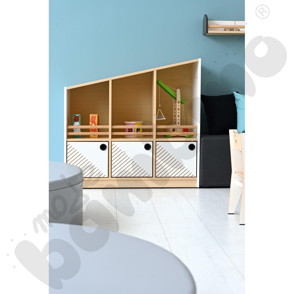 Szafka niska FLO prawa biała