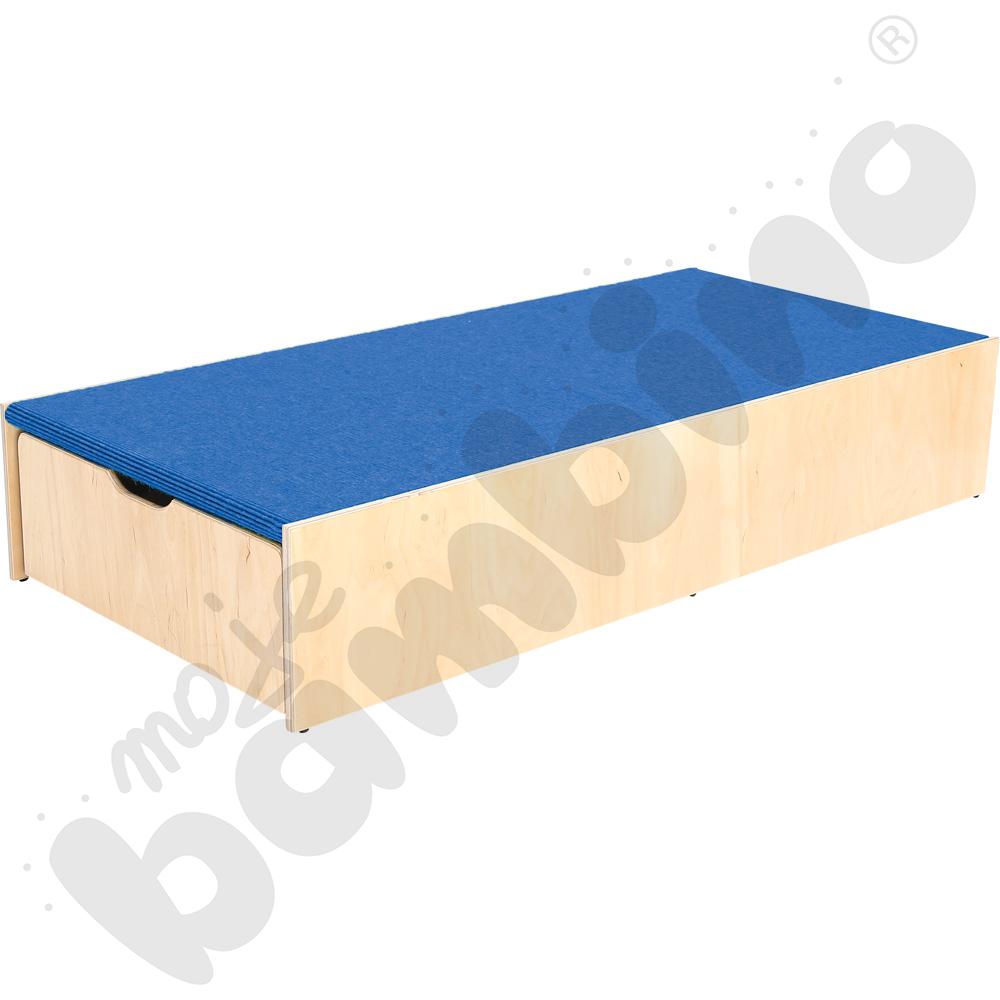 Podest z łóżeczkiem, wys. 30 cm - ciemnoniebieski