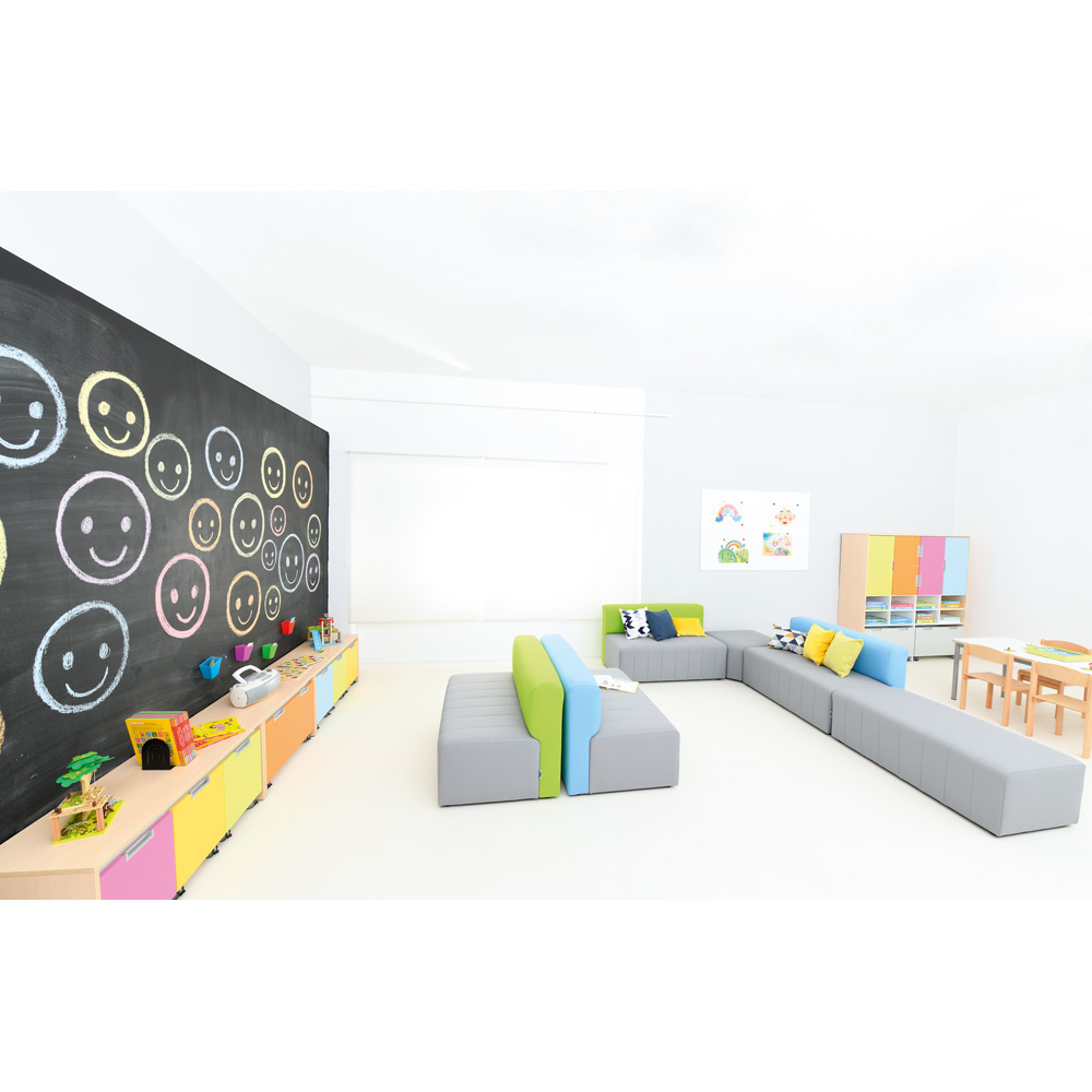 Sedačka Modern Plus sivo-modrá