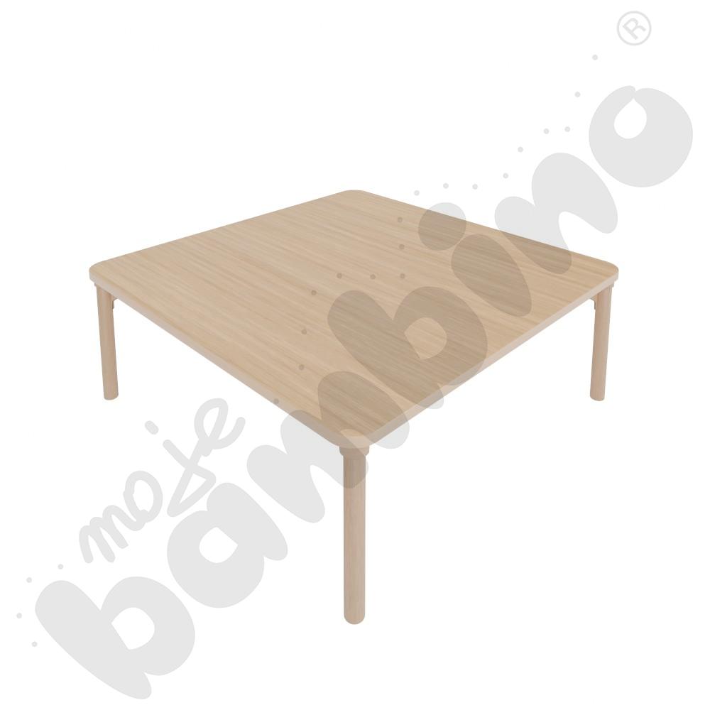 Stół Marcus prostokątny 60 x 120 rozm. 3, stelaż drewniany brzozowy, stopka drewniana, blat HPL klon, narożniki zaokrąglone