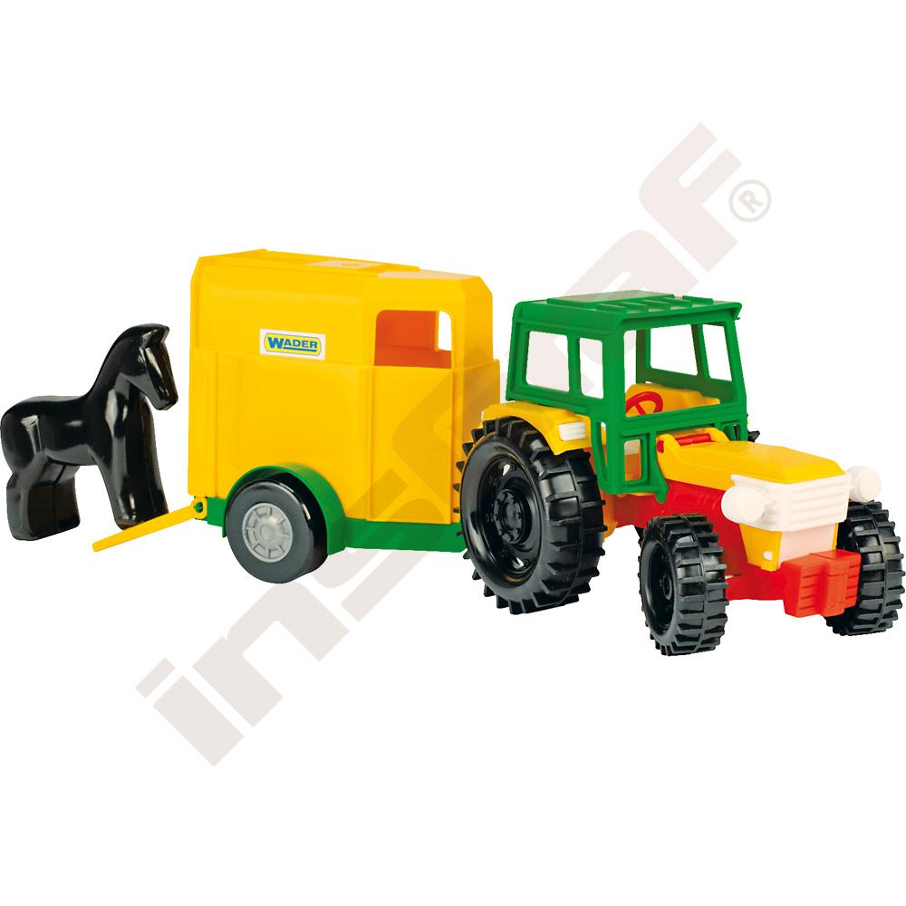 
Traktor mit Pferde-Anhänger
