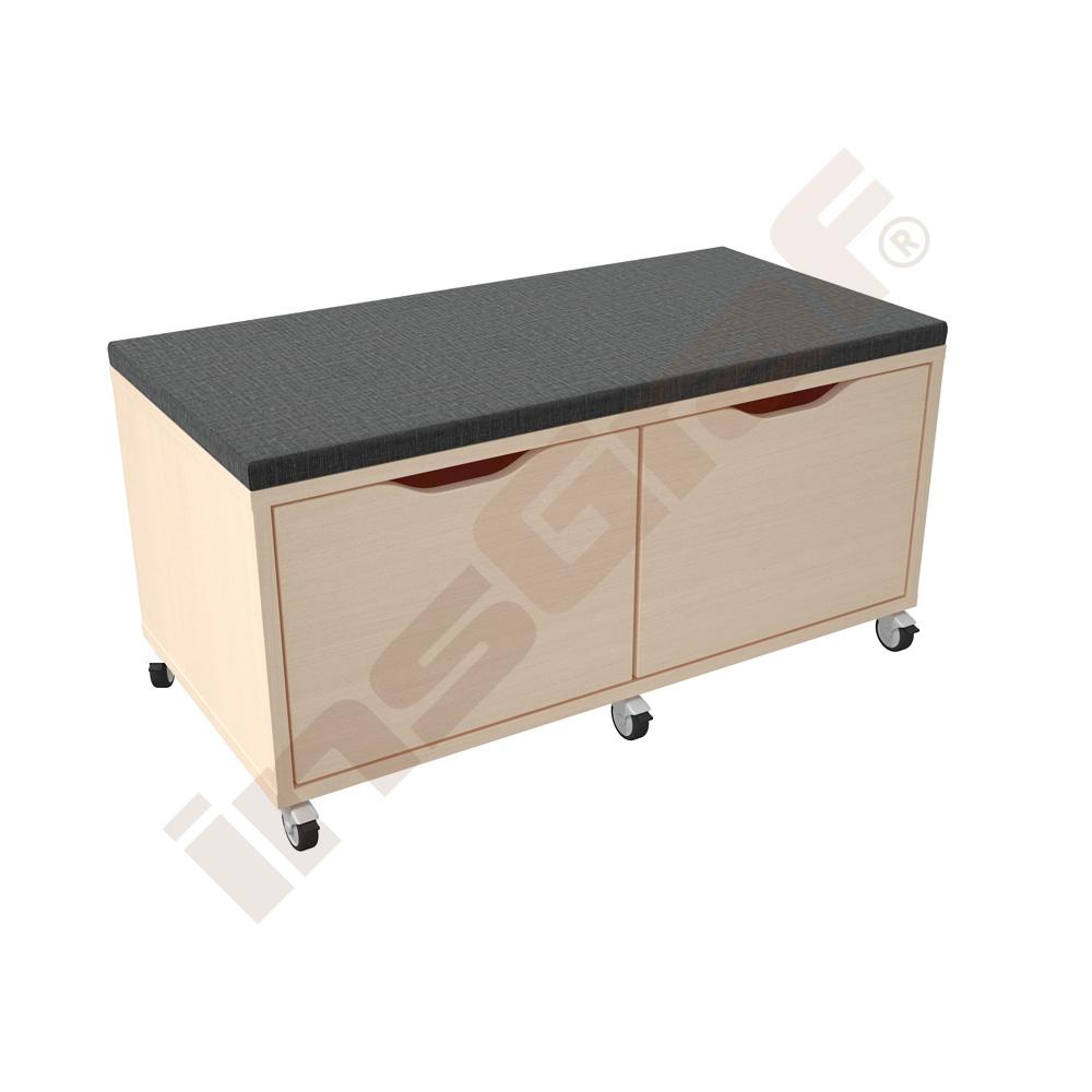 Comodo Rollschrank mit Sitzmatte, Ahorn Jylland