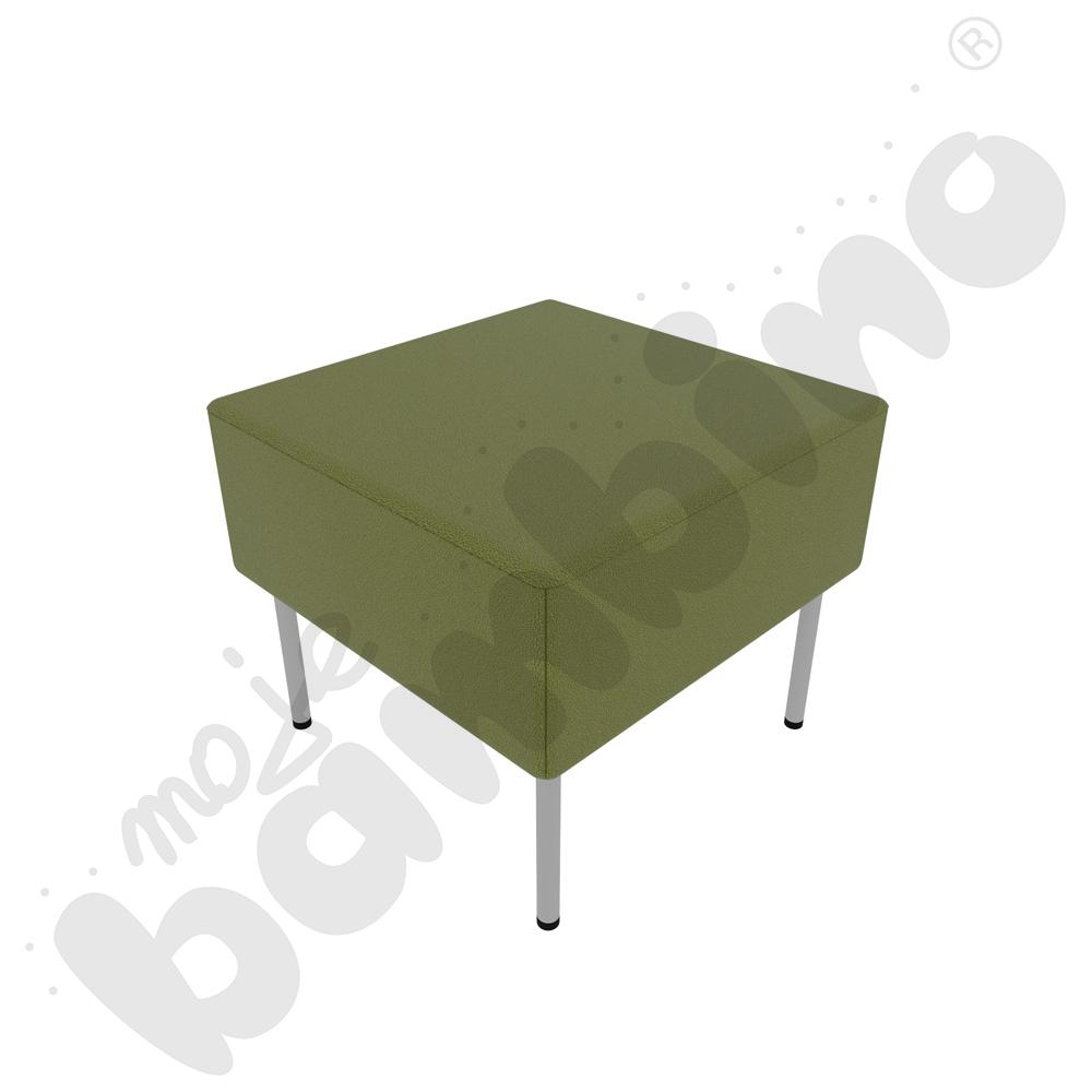 Pufa Versa 50x50 cm z plastikowymi stopkami, stelaż jasnoszary, tkanina BD17