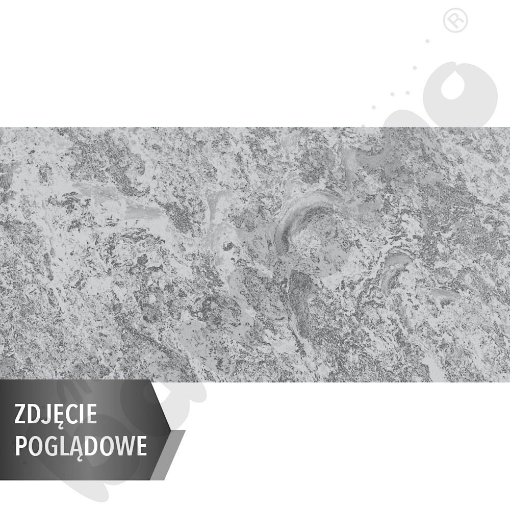 Stół Cichy Plus prostokątny 140x70, szary, zaokrąglony, rozm.6 z 2 kółkami