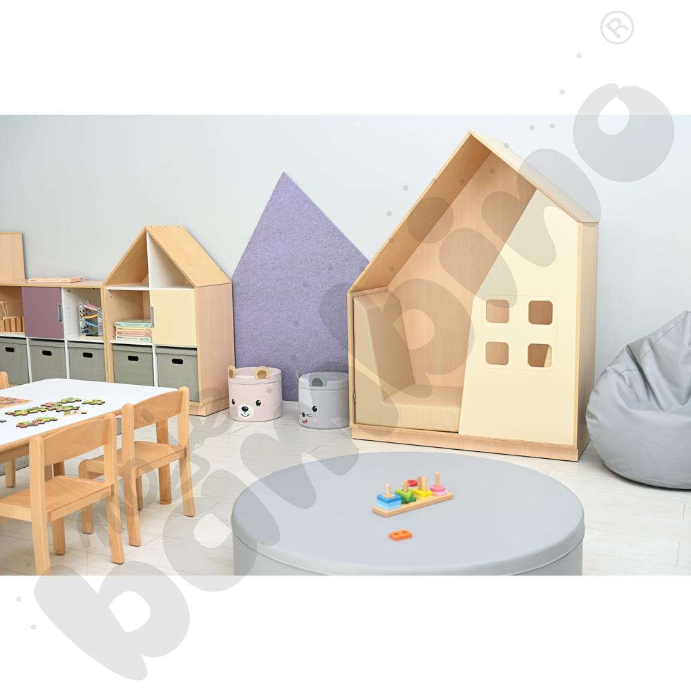 Quadro - szafka-domek - kość słoniowa, skrzynia klon jasny