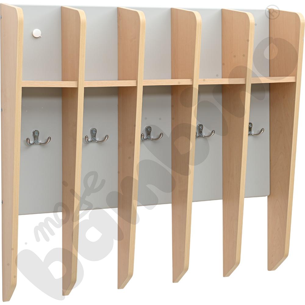 Półka na kubeczki i ręczniki, z przegrodami - szara