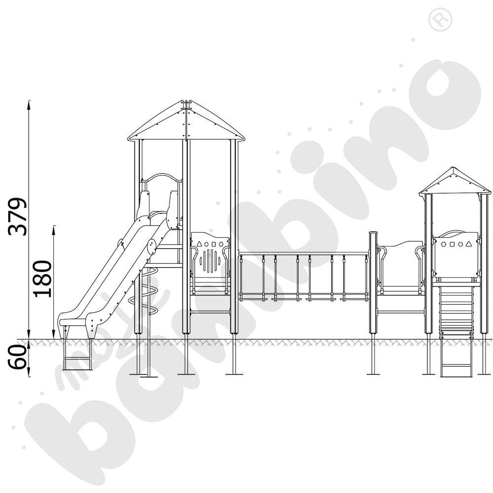 Orbis - baszta 9, drewniane słupy