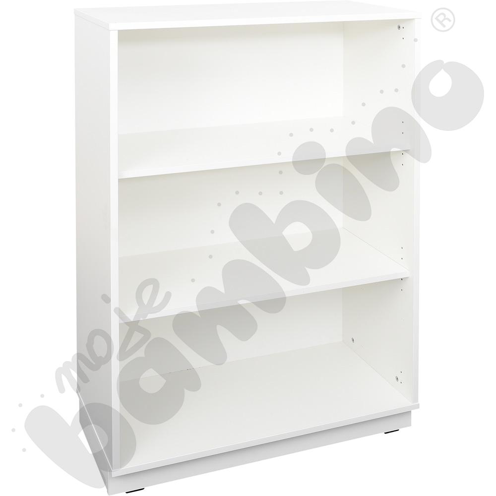 Quadro – szafka L z 2 półkami, biała