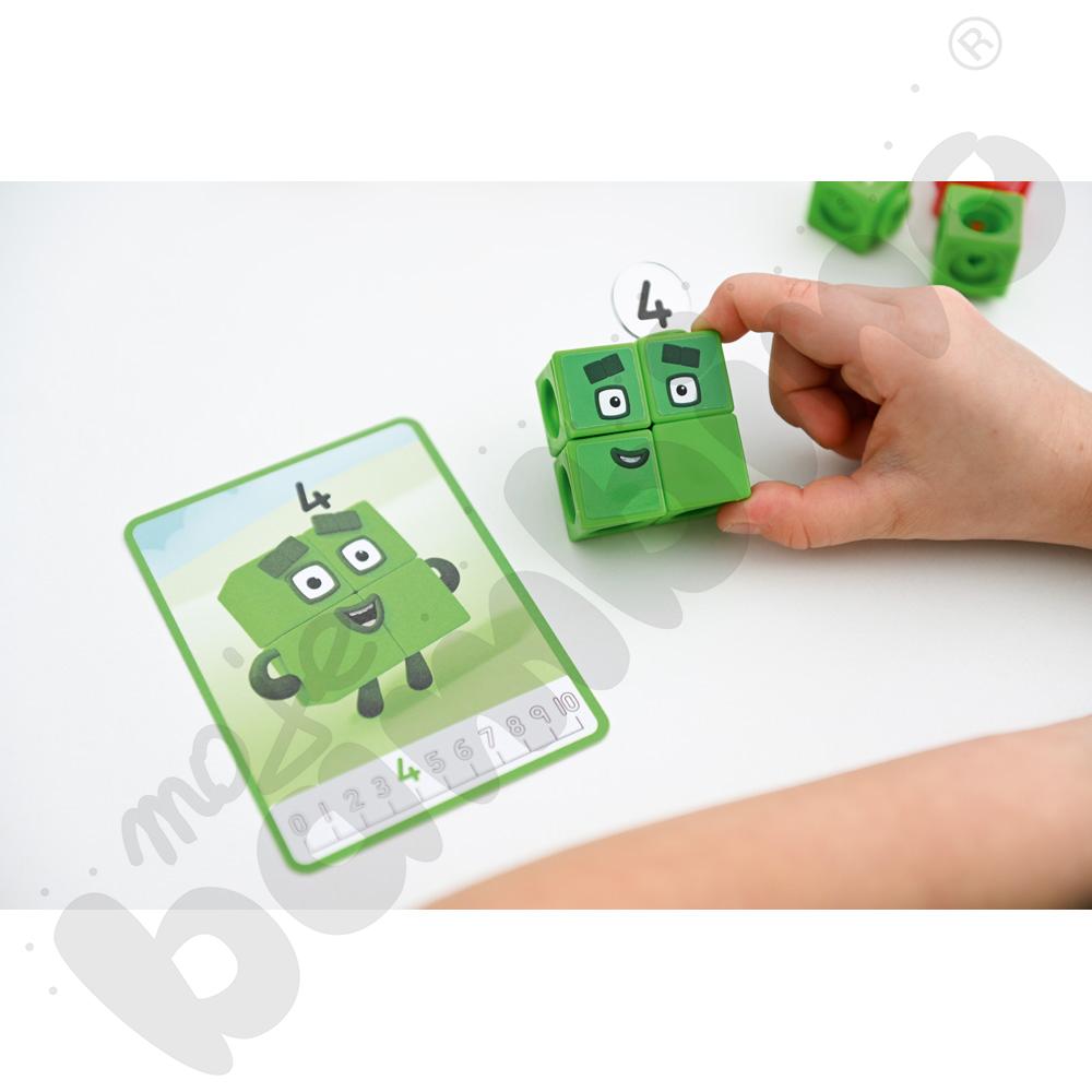 Kostki matematyczne z kartami działań 1-10 