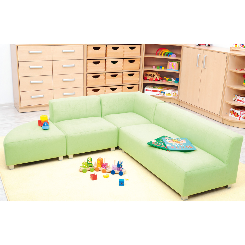 Rohová taburetka Flexi, výška 25 cm - zelená