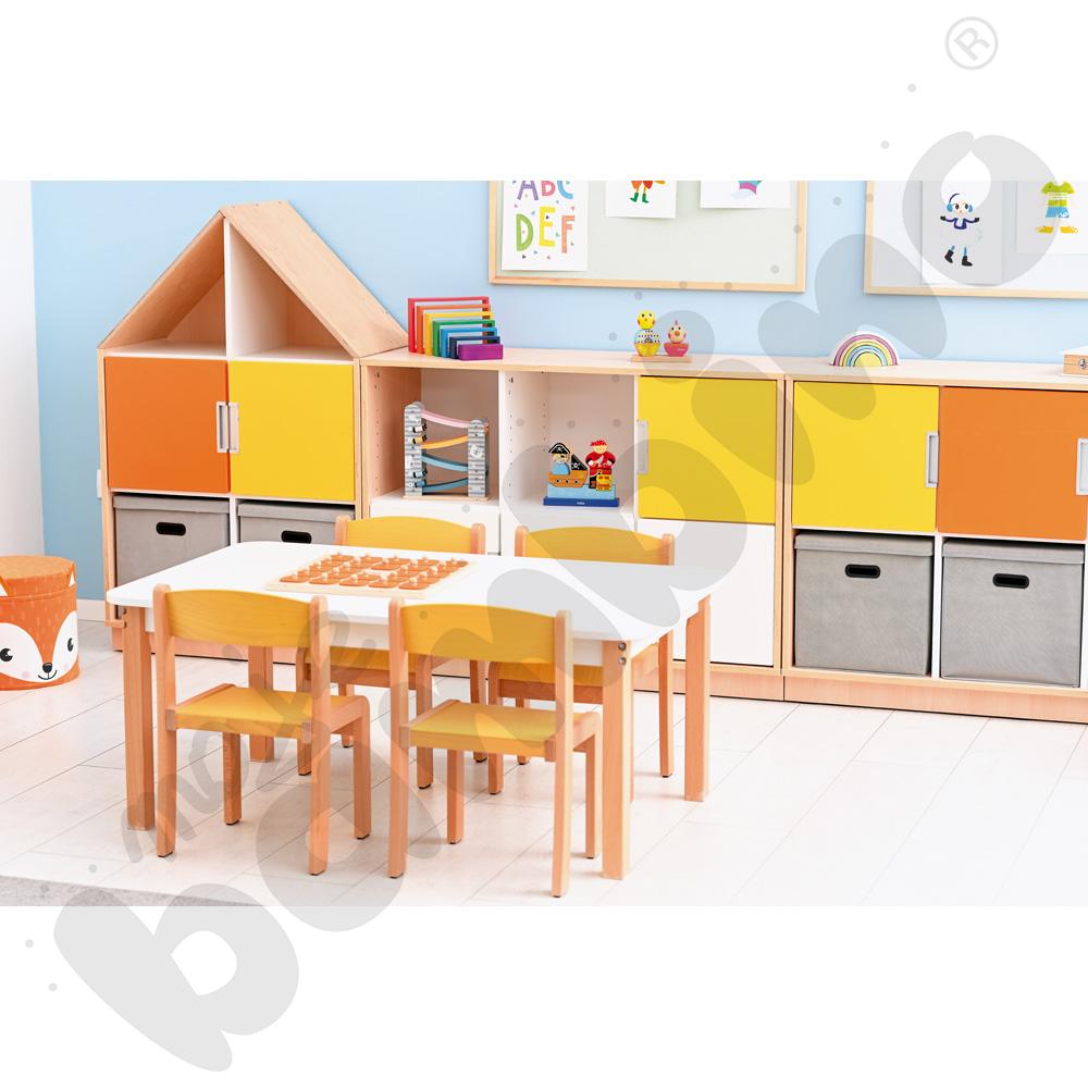 Blat prostokątny biały