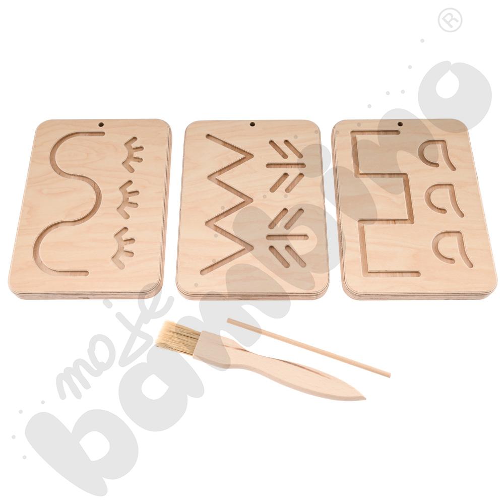 Tablice grafomotoryczne malucha - naturalne  - MED