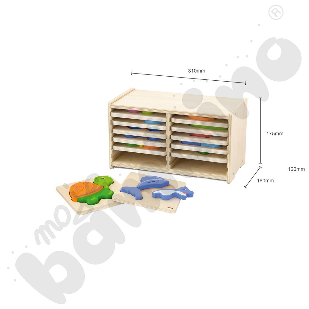 Drewniane układanki - zestaw