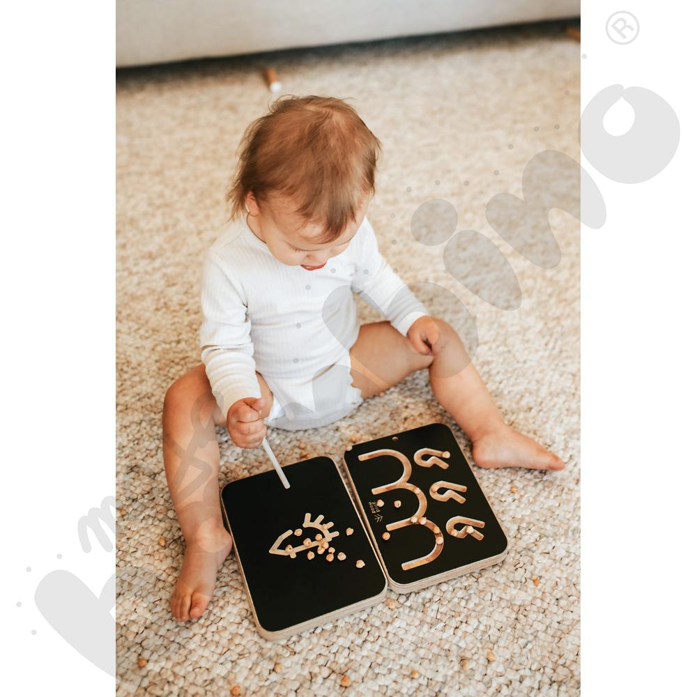 Tablice grafomotoryczne malucha - czarne - MED