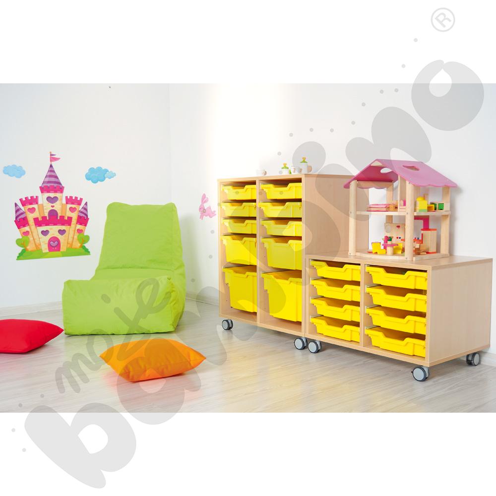 Szafka Flexi M na plastikowe pojemniki na kółkach