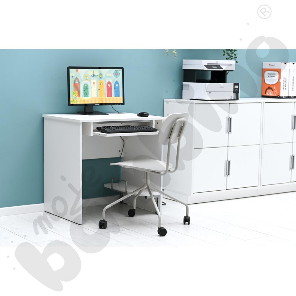 Krzesło na kółkach New School jasnoszare