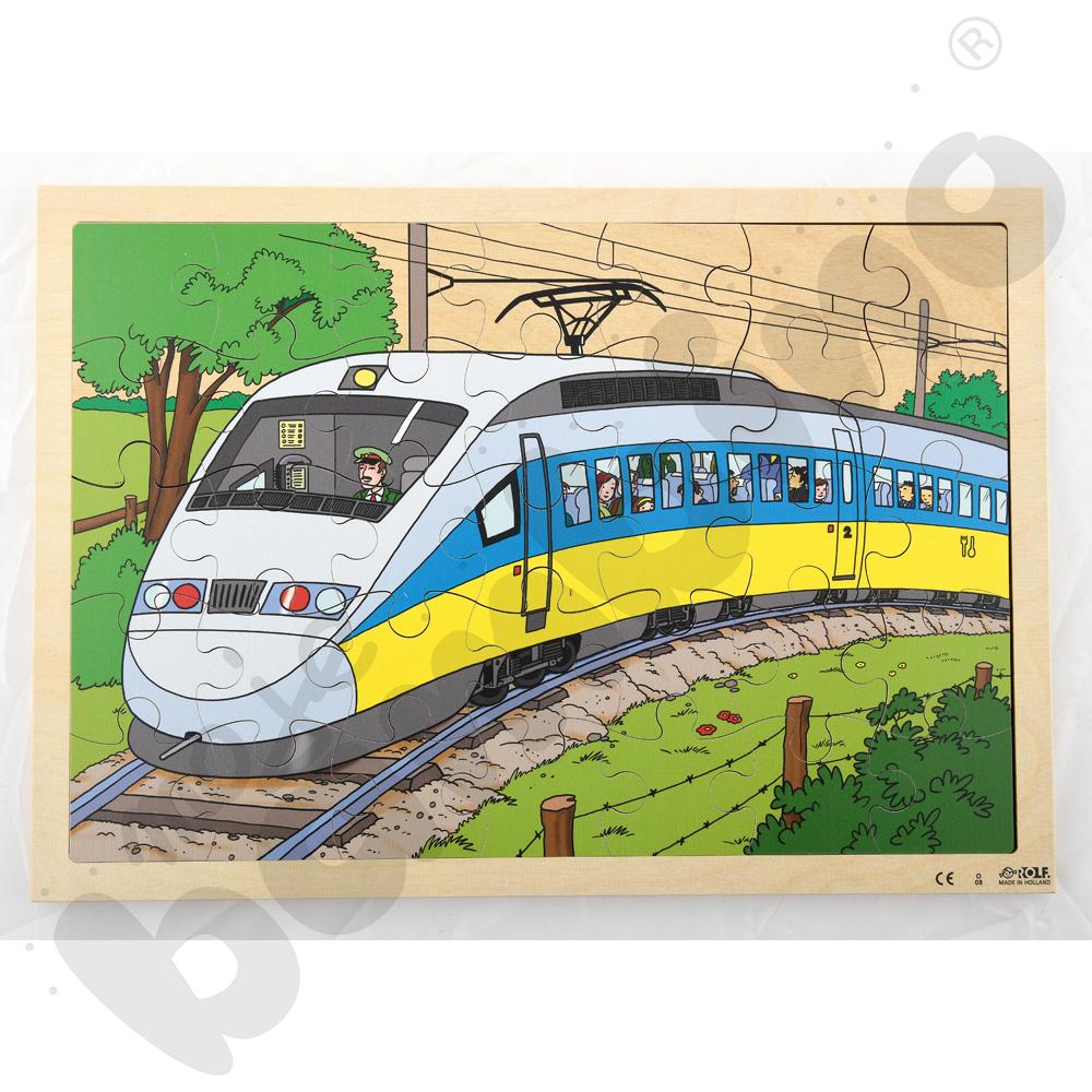  Puzzle 2-warstwowe - pociąg  