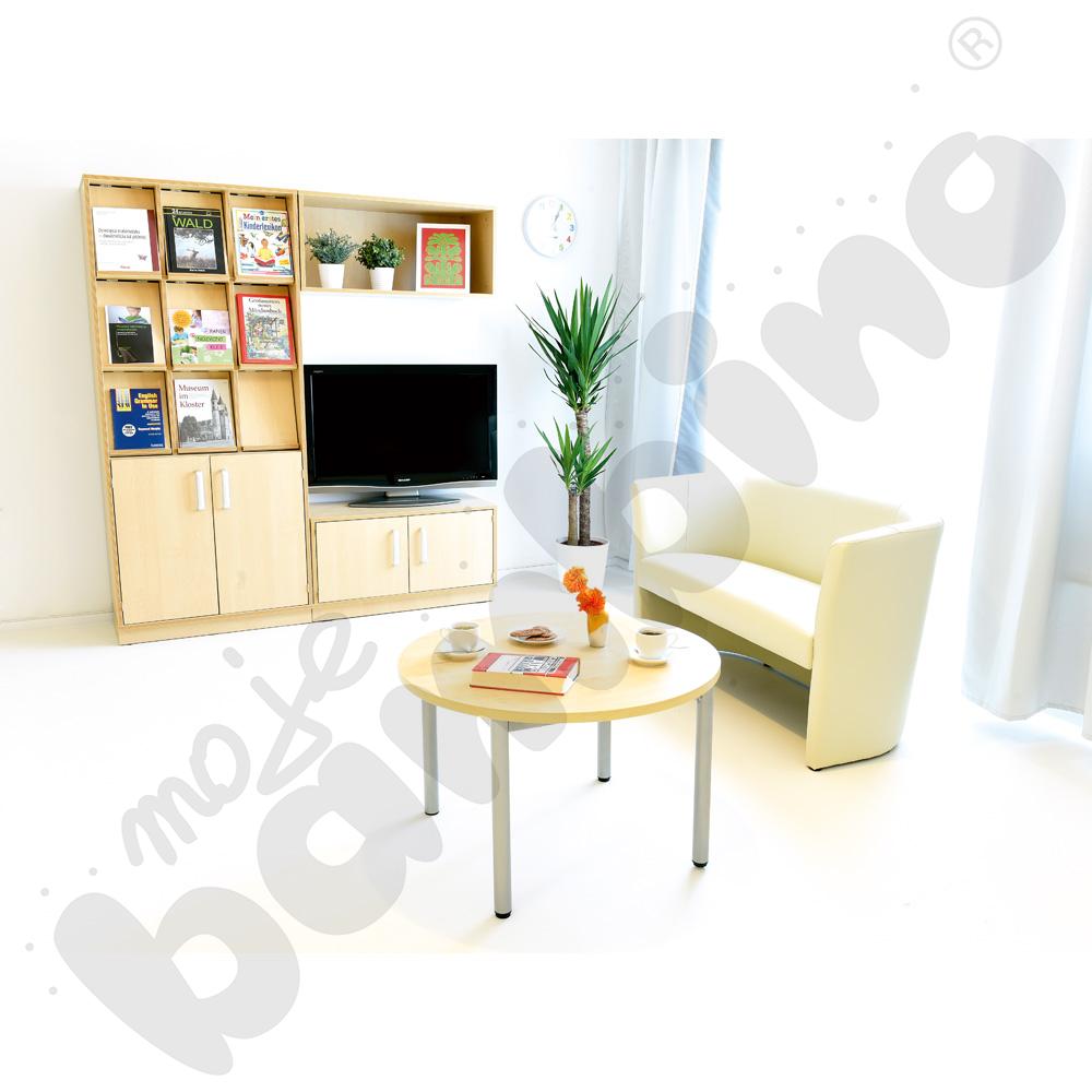 Niski stół kawowy Expo śr. 80 cm - klon 375