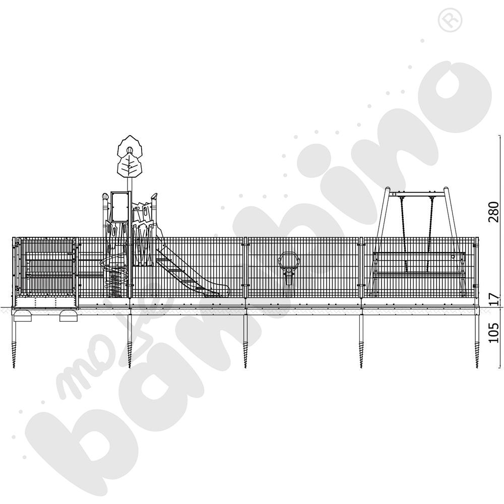 Modułowy Plac Zabaw wym. 8 x 8