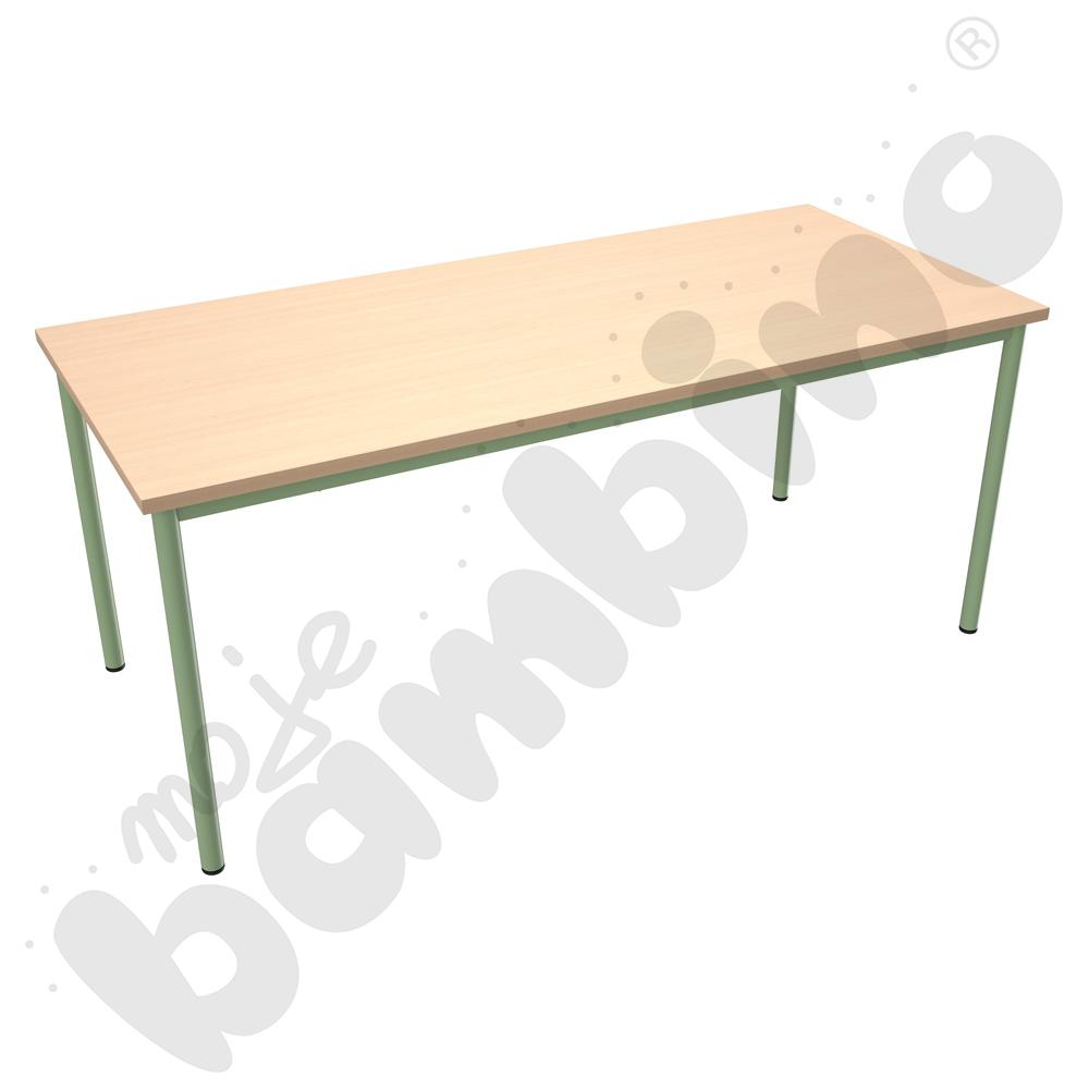Stół Mila 180x80 rozm. 6, 8-os., stelaż oliwkowy, blat klon 375, obrzeże ABS, narożniki proste