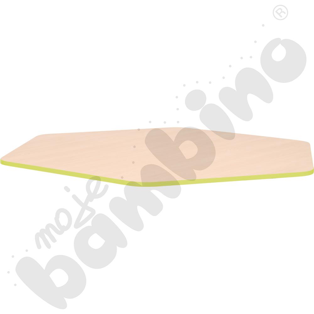 Blat Quadro klon jasny sześciokątny, limonkowe obrzeże