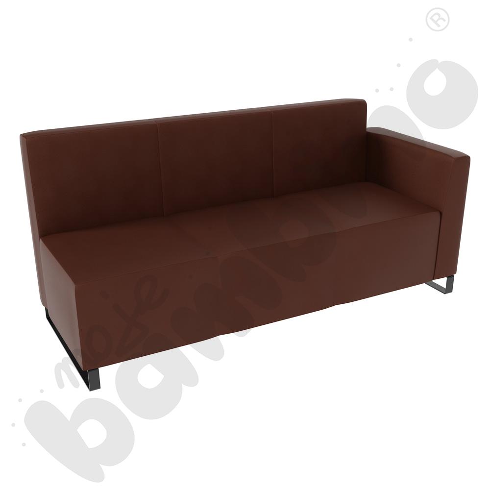 Sofa Universum 3-os. wys. 82 cm, bok niski prawy, tkanina MT03