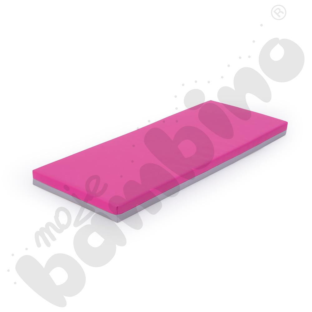 Materac przedszkolny różowo-szary