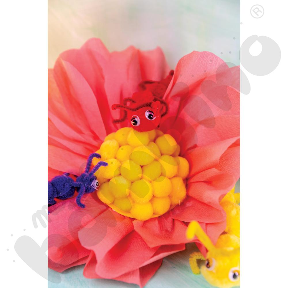 Mini pompony czerwone, 100 szt.