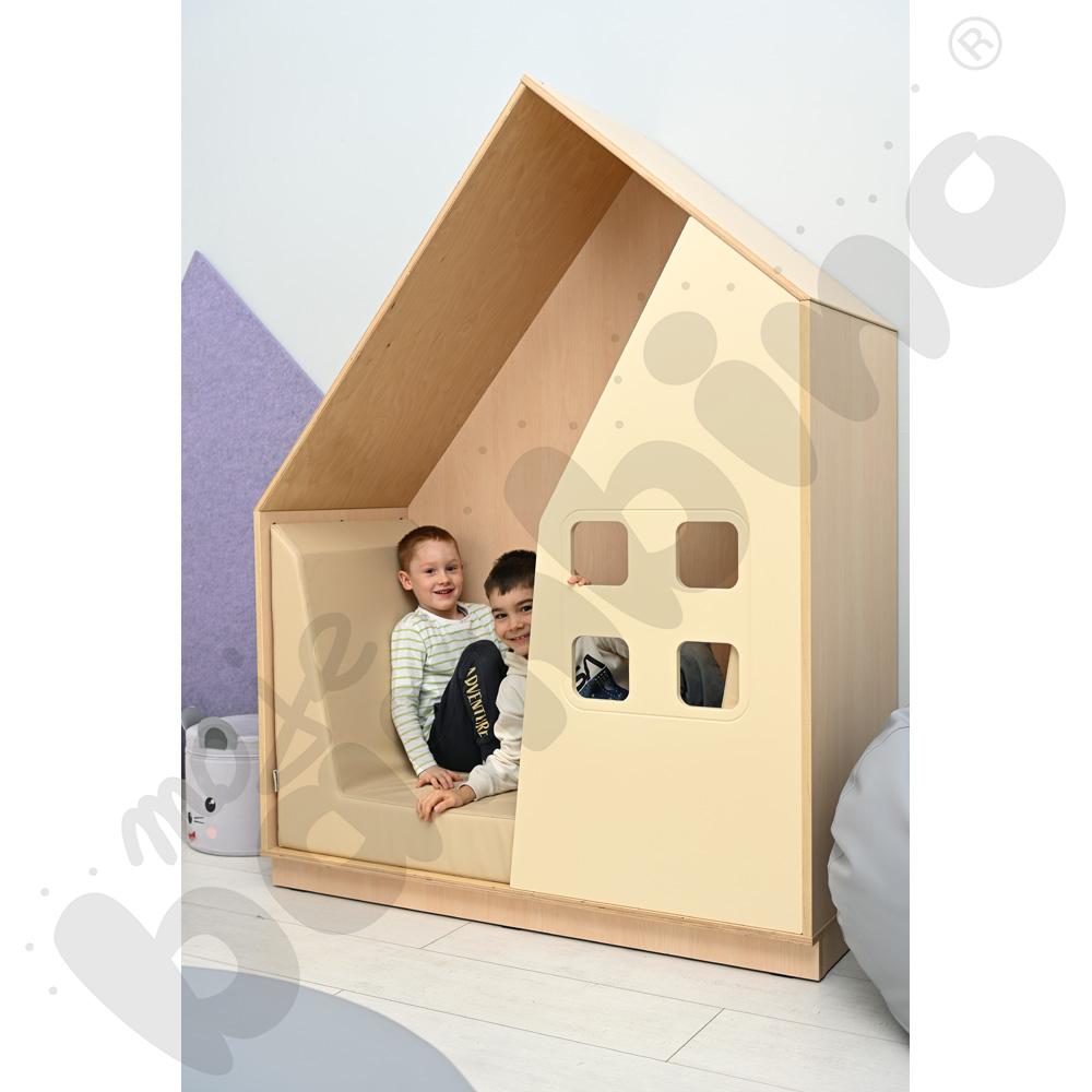 Quadro - szafka-domek - kość słoniowa, skrzynia klon jasny