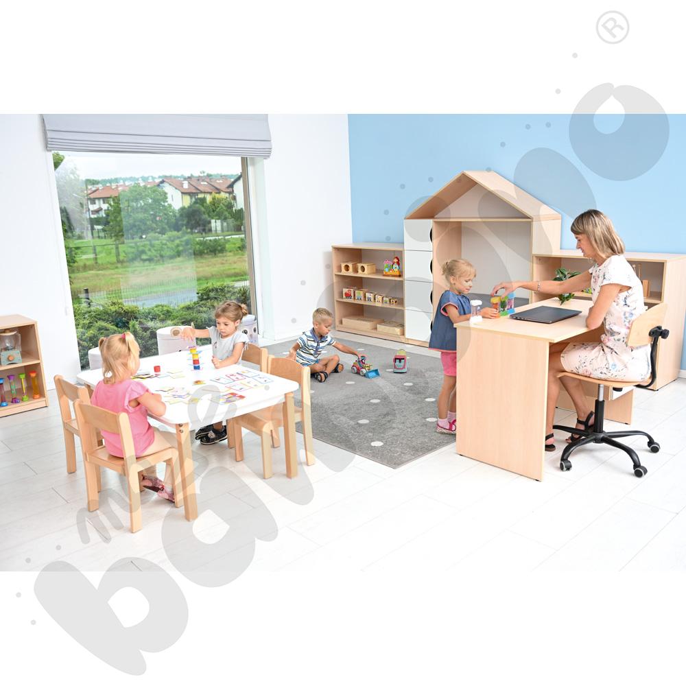 Blat prostokątny biały