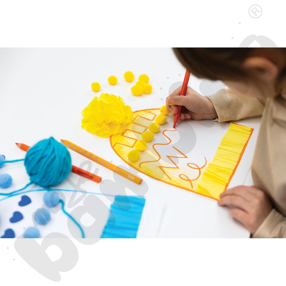 Zestaw pomponów żółtych