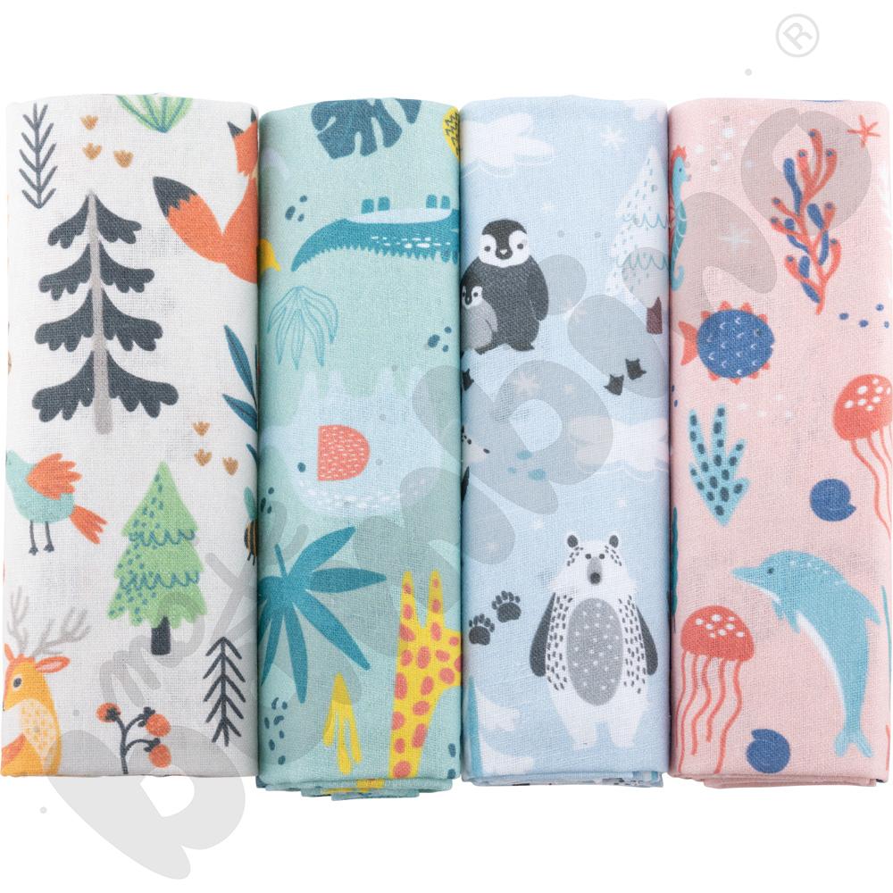 Zestaw tkanin - 4 wzory